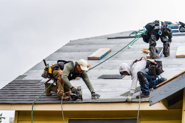 Professional Gutter Installation technician working in Red Lake Falls, MN
